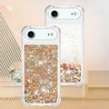 iPhone Air Glitter Quicksand TPU Cover - Guldhjerter