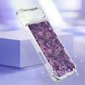 iPhone Air Glitter Quicksand TPU Cover - Lilla hjerter
