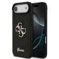 iPhone Air Guess Fixed Glitter 4G Metal Logo Cover - Sort