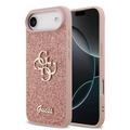 iPhone Air Guess Fixed Glitter 4G Metal Logo Cover - Pink