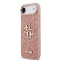 iPhone Air Guess Fixed Glitter 4G Metal Logo Cover - Pink