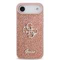 iPhone Air Guess Fixed Glitter 4G Metal Logo Cover - Pink
