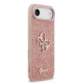 iPhone Air Guess Fixed Glitter 4G Metal Logo Cover - Pink