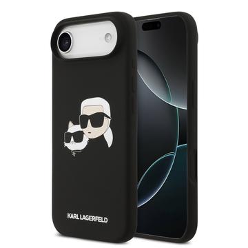 iPhone Air Karl Lagerfeld Double Heads MagSafe cover i flydende silikone - sort