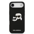 iPhone Air Karl Lagerfeld Double Heads MagSafe cover i flydende silikone - sort