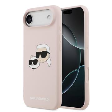 iPhone Air Karl Lagerfeld Double Heads MagSafe cover i flydende silikone - Pink