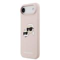 iPhone Air Karl Lagerfeld Double Heads MagSafe cover i flydende silikone - Pink