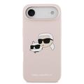 iPhone Air Karl Lagerfeld Double Heads MagSafe cover i flydende silikone - Pink