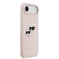iPhone Air Karl Lagerfeld Double Heads MagSafe cover i flydende silikone - Pink