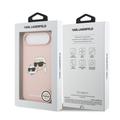 iPhone Air Karl Lagerfeld Double Heads MagSafe cover i flydende silikone - Pink