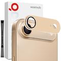 iPhone Air Northjo Fuld beskyttelse af kameralinsebeskytter i mat metal og hærdet glas - Guld