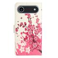 iPhone Air Style Series Pung Taske - Pink Blomster