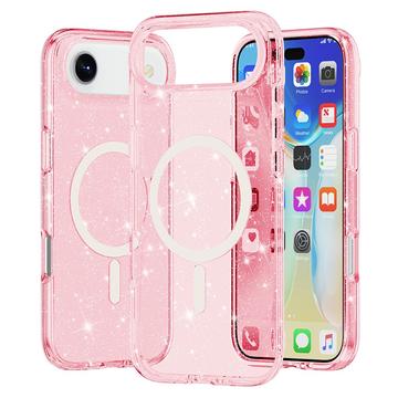 iPhone Air Stylish Glitter Series Hybrid Cover - MagSafe kompatibel - Pink