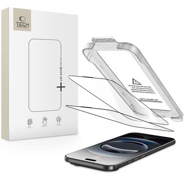 iPhone Air Tech-Protect Quick Set+ 2-Pack Skærmbeskyttelse Hærdet Glas - Klar