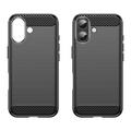 iPhone 17 Børstet TPU Cover - Karbonfiber