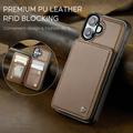 iPhone 17 Caseme C22-etui RFID-kortpung - brun
