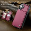 iPhone 17 Caseme C22-etui RFID-kortpung - rød
