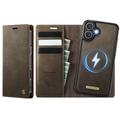 iPhone 17 Caseme C49 2-i-1 aftagelig pungetui - MagSafe-kompatibel, RFID - Kaffe