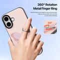 iPhone 17 Dux Ducis Luvy cover med fingerring/håndrem - lyserød / sommerfugl