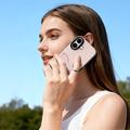 iPhone 17 Dux Ducis Luvy cover med fingerring/håndrem - lyserød / sommerfugl