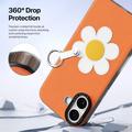 iPhone 17 Dux Ducis Luvy cover med fingerring/håndrem - Orange / Marguerit