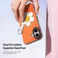 iPhone 17 Dux Ducis Luvy cover med fingerring/håndrem - Orange / Marguerit