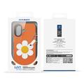 iPhone 17 Dux Ducis Luvy cover med fingerring/håndrem - Orange / Marguerit
