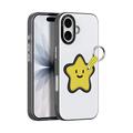 iPhone 17 Dux Ducis Luvy cover med fingerring/håndrem - hvid / stjerne