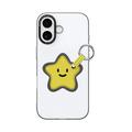 iPhone 17 Dux Ducis Luvy cover med fingerring/håndrem - hvid / stjerne