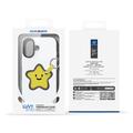 iPhone 17 Dux Ducis Luvy cover med fingerring/håndrem - hvid / stjerne