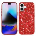 iPhone 17 Galvaniseret glitter cover - MagSafe-kompatibel - rød