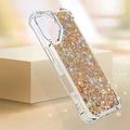 iPhone 17 Glitter Quicksand TPU Cover - Guldhjerter