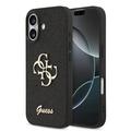 iPhone 17 Guess Fixed Glitter 4G Metal Logo Cover - Sort