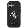 iPhone 17 Guess Fixed Glitter 4G Metal Logo Cover - Sort