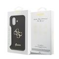 iPhone 17 Guess Fixed Glitter 4G Metal Logo Cover - Sort
