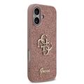 iPhone 17 Guess Fixed Glitter 4G Metal Logo Cover - Pink