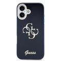 iPhone 17 Guess IML 4G Script Metal Logo Cover - Blå