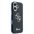 iPhone 17 Guess IML 4G Script Metal Logo Cover - Blå
