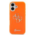 iPhone 17 Guess IML 4G Script Metal Logo Cover - Orange