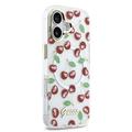 iPhone 17 Guess IML Glitter Cherry Hybrid Cover - MagSafe-kompatibelt - Gennemsigtigt