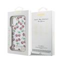 iPhone 17 Guess IML Glitter Cherry Hybrid Cover - MagSafe-kompatibelt - Gennemsigtigt