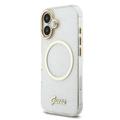iPhone 17 Guess IML Glitter Script Rem Cover - MagSafe-kompatibelt - Gennemsigtigt