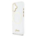 iPhone 17 Guess IML Glitter Script Rem Cover - MagSafe-kompatibelt - Gennemsigtigt