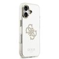 iPhone 17 Guess Mirror 4G Glitter Logo Hybrid Cover - MagSafe-kompatibel - Guld