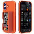 iPhone 17 Hybrid Cover med Spejl og Kortholder - Orange