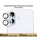 iPhone 17 Imak Fulddækkende kameralinsebeskytter i metal og hærdet glas - Sølv