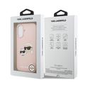iPhone 17 Karl Lagerfeld Double Heads MagSafe cover i flydende silikone - Pink