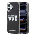 iPhone 17 Karl Lagerfeld IML Choupette Trio Watercolor Cover - MagSafe-kompatibelt - Sort