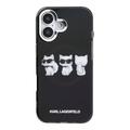iPhone 17 Karl Lagerfeld IML Choupette Trio Watercolor Cover - MagSafe-kompatibelt - Sort