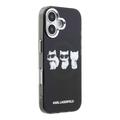 iPhone 17 Karl Lagerfeld IML Choupette Trio Watercolor Cover - MagSafe-kompatibelt - Sort